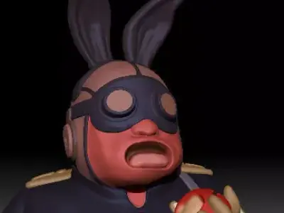 Dragonball Police Rabbit Fan art 3D print model