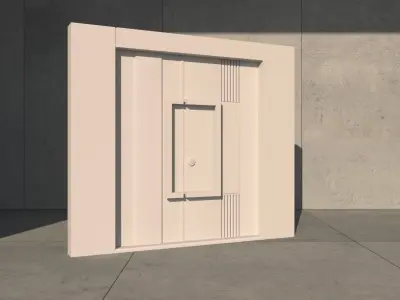 DOOR exterior LOWPOLY Low-poly 3D model
