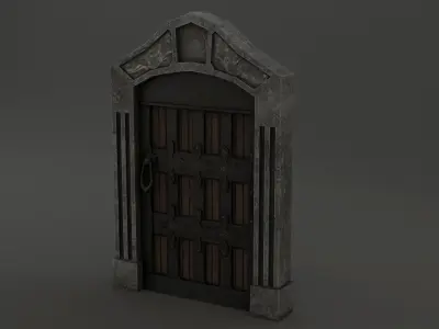 Medieval Door Roman Style Door 3D Model Low-poly 3D model