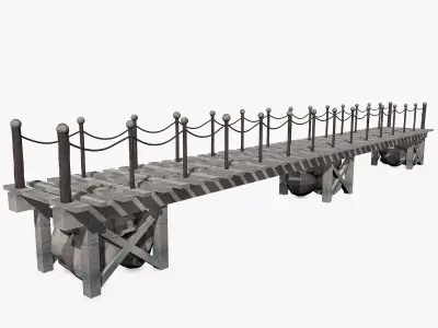 Wooden Bridge 3D model
