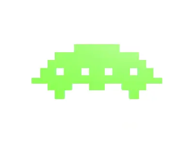 Space Invaders v4 001 Low-poly 3D model