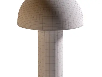 Enoki Natural Dome Table Lamp Low-poly 3D model