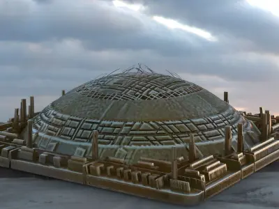 Sci fi Dome city 3D model