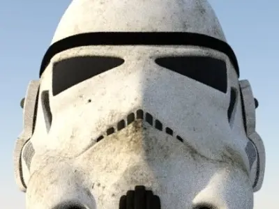 Helmet Troop Low-poly 3D model