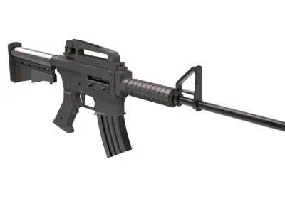 M4 Assault Rifle Low-poly 3D model