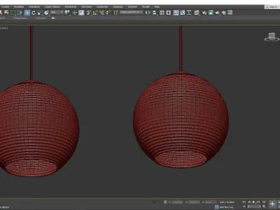 Kristall 6 One Light Low Voltage Pendant Low-poly 3D model
