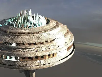 Advanced UFO City 3D model