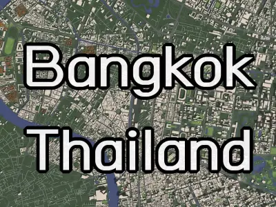 Bangkok Thailand - city and urban 3D model