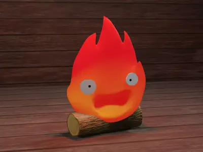 Calcifer Low-poly 3D model