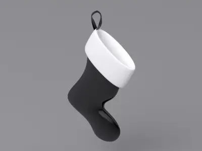 Christmas Stockings black 3D model