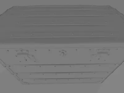 Light Brown Antique Chest Low-poly 3D model