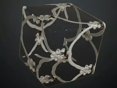 Decorative Glass Pattern Transparent PBR Seamless Texture