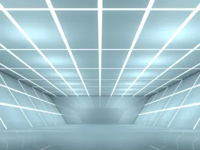 Sci Fi WareHouse 3D model 9