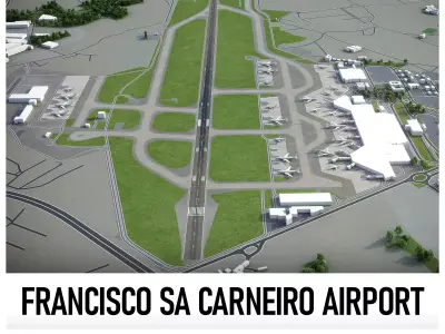 Porto Airport Low-poly 3D model