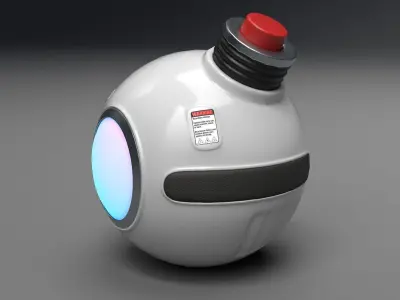Stylized Sci-Fi Grenade Low-poly 3D model