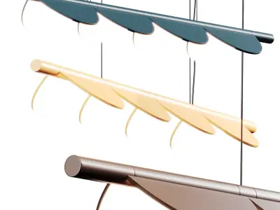 Flos Almendra S4 Linear Pendant Lamp 3D model