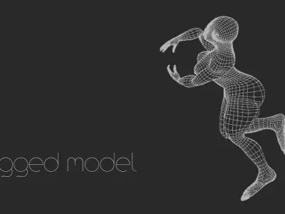 Spooky Criture rigged with different versions Low-poly 3D model