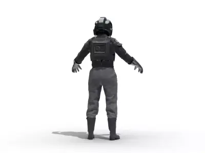 TIE Pilot - Star Wars Low-poly 3D model