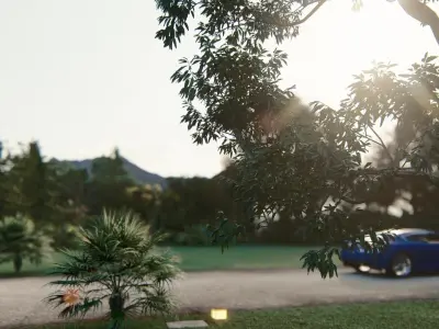 Lumion exterior animation Low-poly 3D model