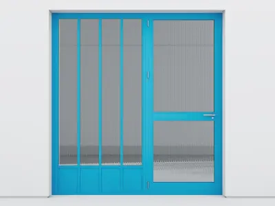 Aluminium door 347 3D model