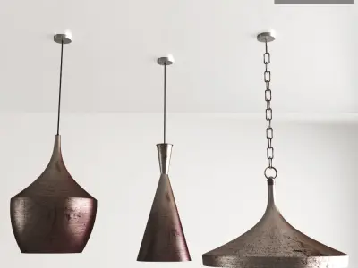 Copper Pendant Lamp Beat Light DESIGNED BY TOM DIXON 3D model