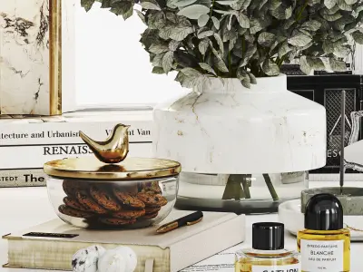 Decorative Set 026 Low-poly 3D model