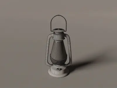 Old West Oil Lamp 3D model