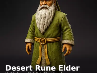 Elderfolk Fantasy Collection 4 Variants - High-Poly Kitbash 3D print model