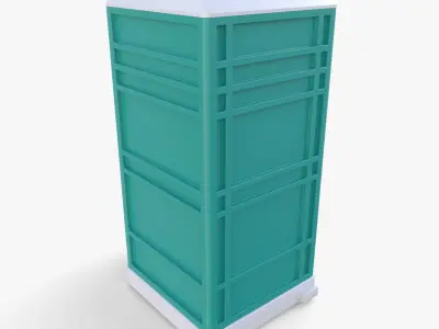 Portable toilet v2 3D model