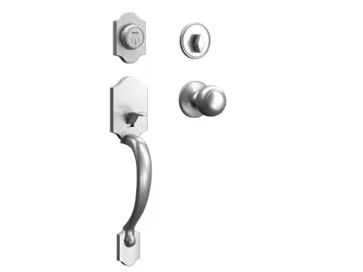 Door Handle and Deadbolt Set Free 3D model