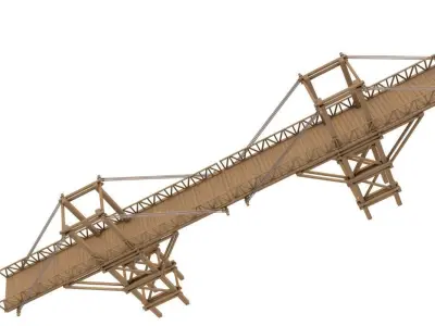 Wooden Bridge  3D model purchase