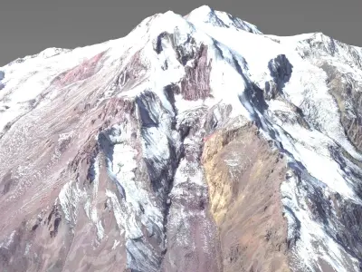 Mount Kazbek 5037 meters Georgia 3D model
