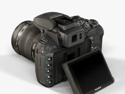 Fujifilm FinePix HS35EXR bridge digital camera Low-poly 3D model