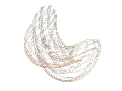 Abstract Ring Sphere v2 008 Low-poly 3D model