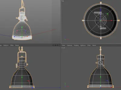 Industrial 35 ceiling lamp 3D model