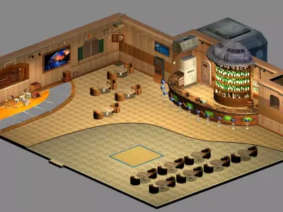 Future World - Bar 06 3D model