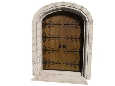 Castle Door 1 3D model purchase