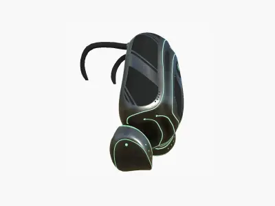 SciFi Backpack H01 Dark Metal - Fashion Character Design Low-poly 3D model