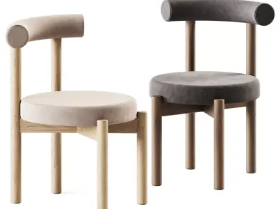 Dame Dining Chair By Lulu And Georgia 3D model
