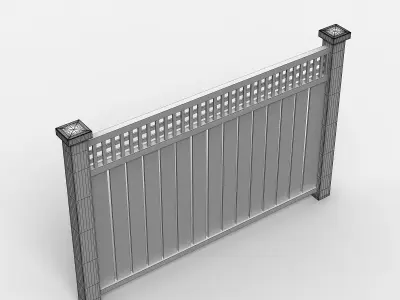 Fence Wood 3D model