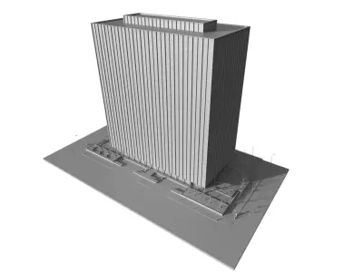 house Chicago lowpoly Low-poly 3D model