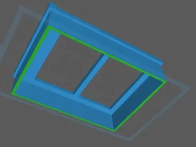 1 -12 scale Window Frame for Dioramas 3D print model