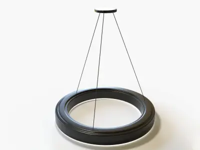 Hollow Circular Pendant Light Low-poly 3D model