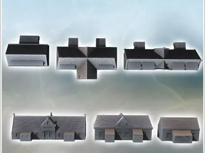 Set of three large modern buildings Zwateweg Netherlands - World 3D print model