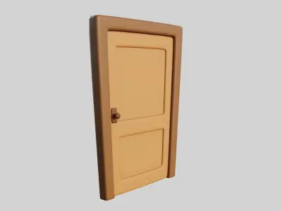 Cartoon Door 5b 3D model