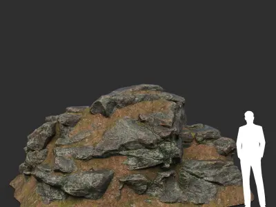 Low poly Rock and Soil Collection 210319 Low-poly 3D model