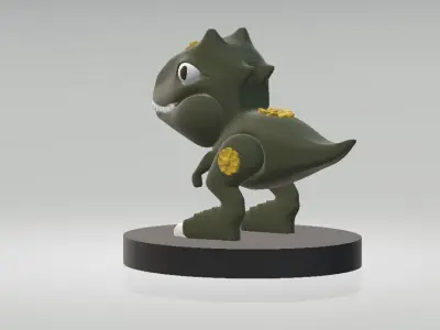 Decorative dino 3D print model