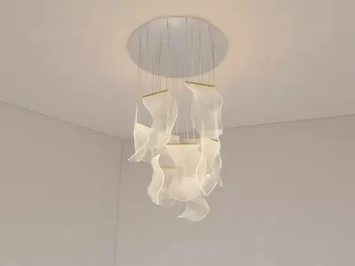 Chandelier Acrylic Free 3D model