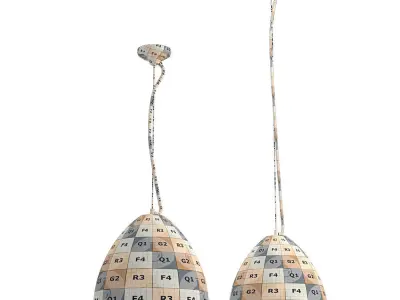 Concrete Pendant Lamp Free 3D model