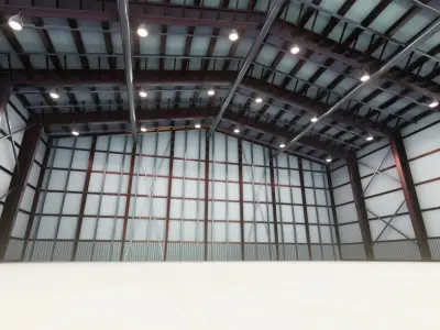 Airplane Hangar Interior 3D Model Low-poly 3D model